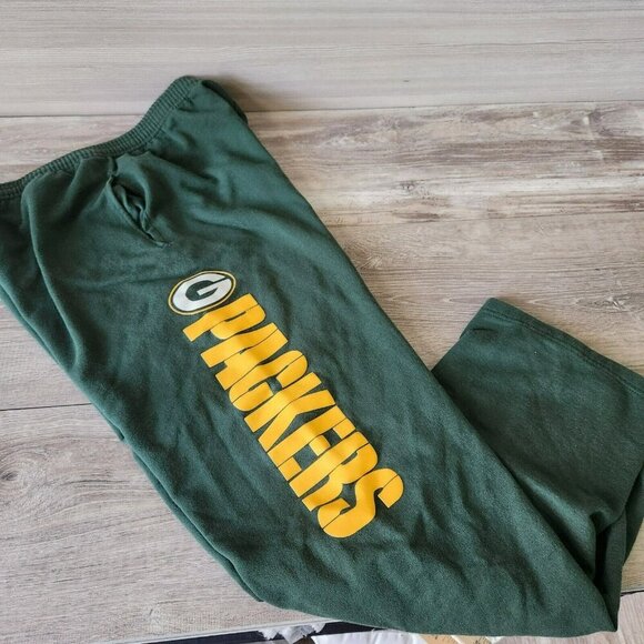 Majestic Mens Green Bay Packers NFL Team Apparel Drawstring Sweatpants Size L - Picture 1 of 16